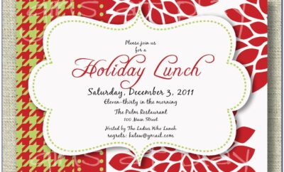 Christmas Lunch Invitation Templates