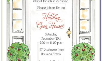 Christmas Open House Invitation Template Free