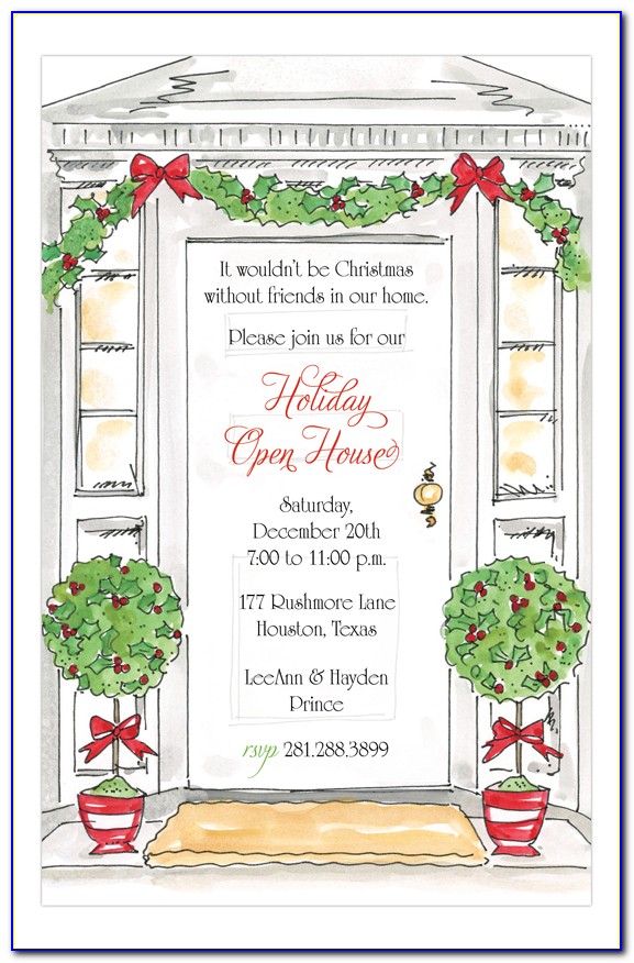 Christmas Open House Invitation Template Free