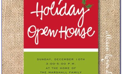 Christmas Open House Invitations Free Printable