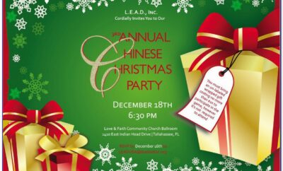 Christmas Party Invitation Template Free Printable