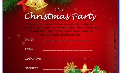 Christmas Party Invitation Template Printable