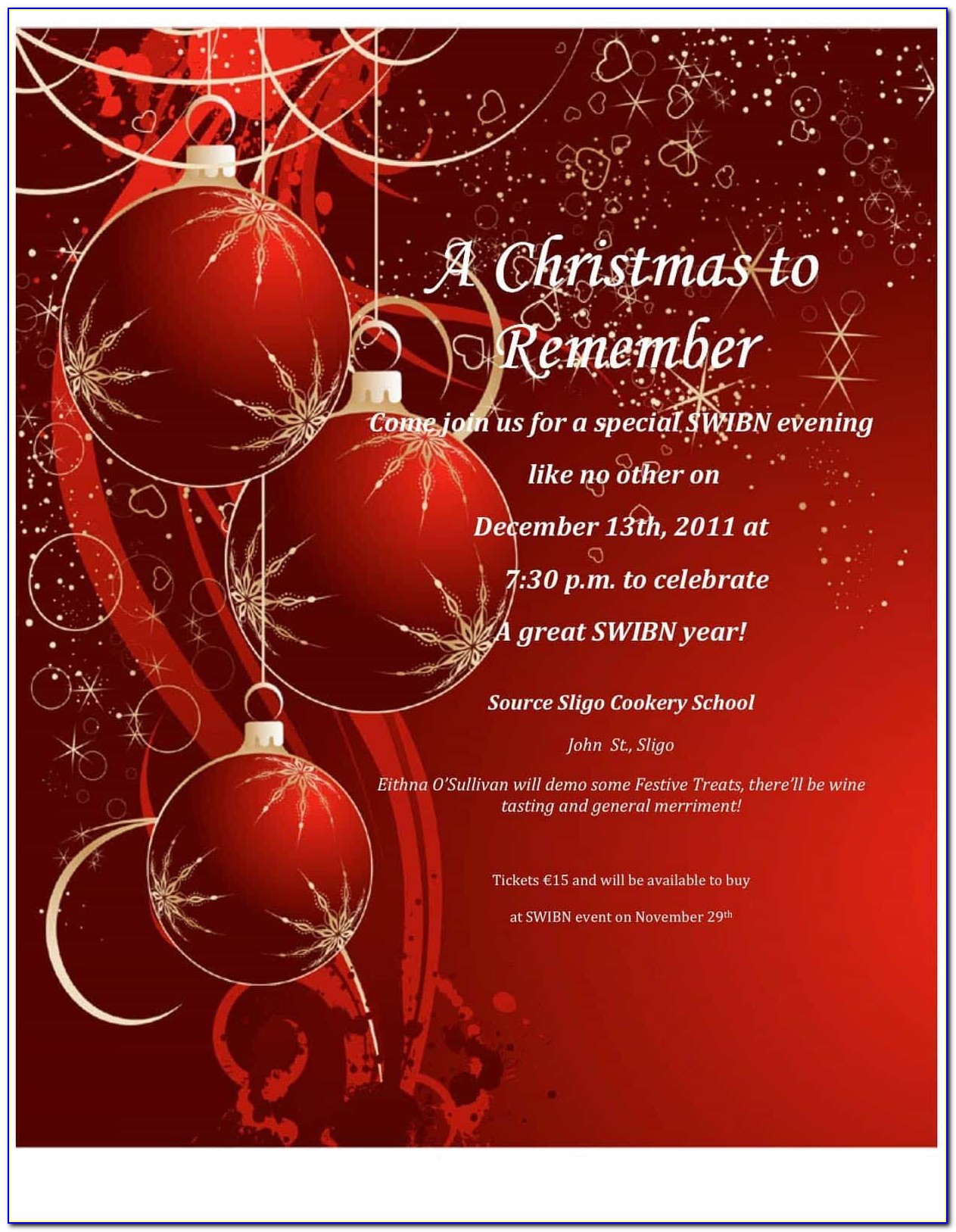 Christmas Party Invite Template Free