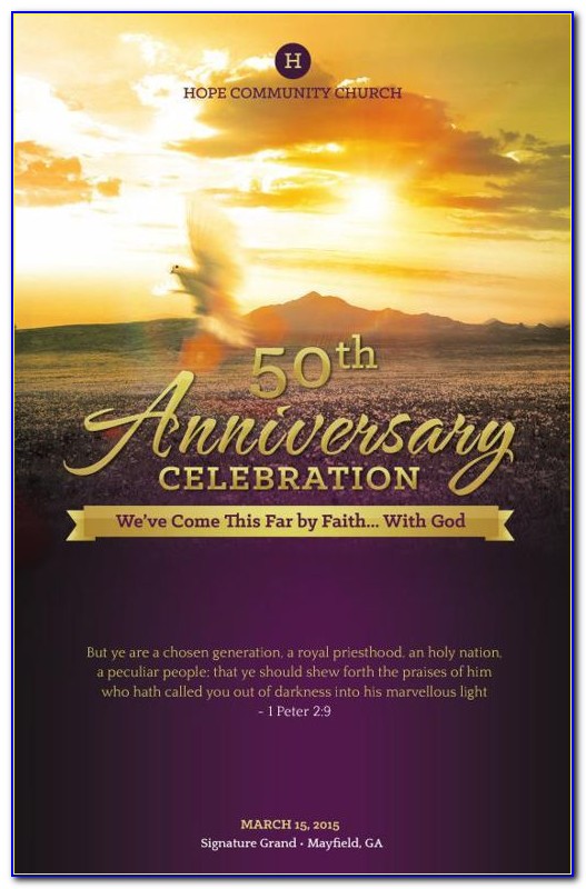 Church Anniversary Invitation Format