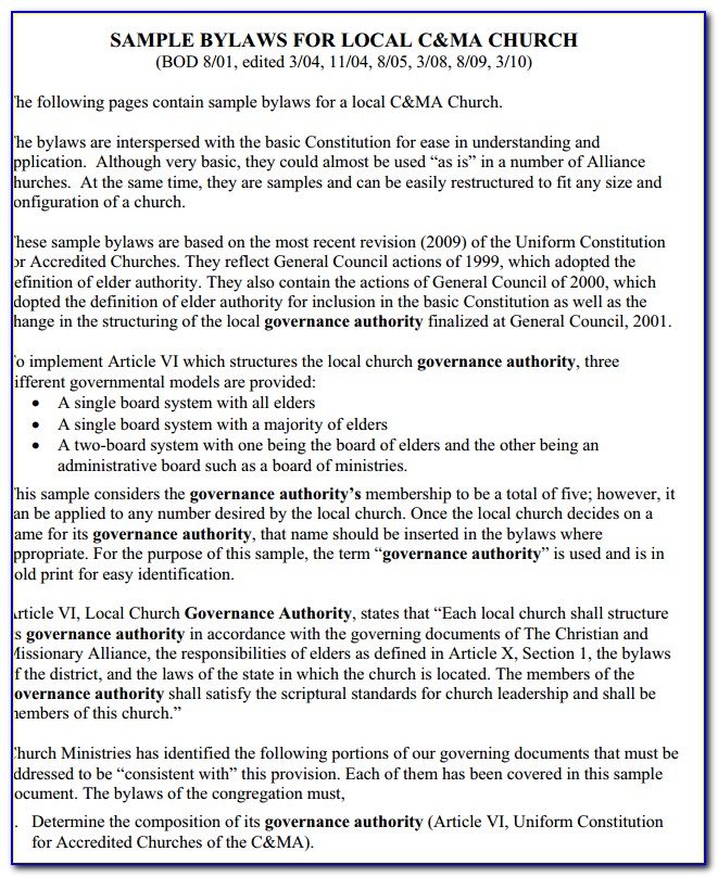 Church Annual Business Meeting Minutes Template