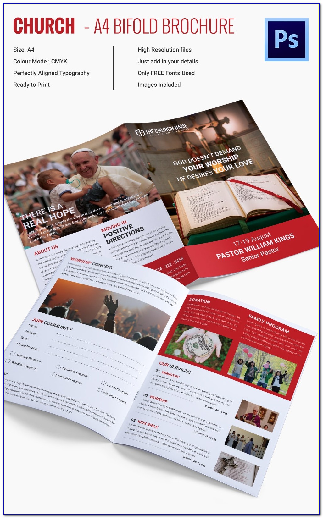 Church Brochure Design Templates