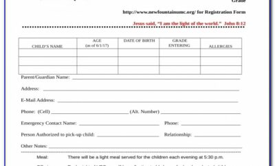 Church Membership Form Template Software