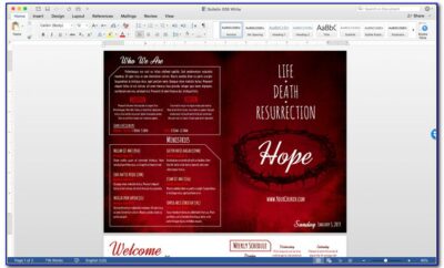 Church Program Template Microsoft Word