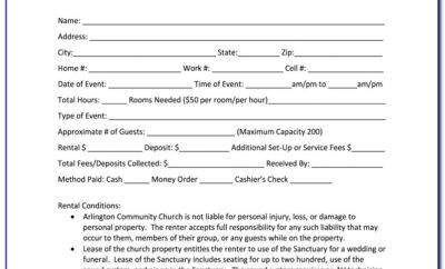 Church Rental Agreement Template