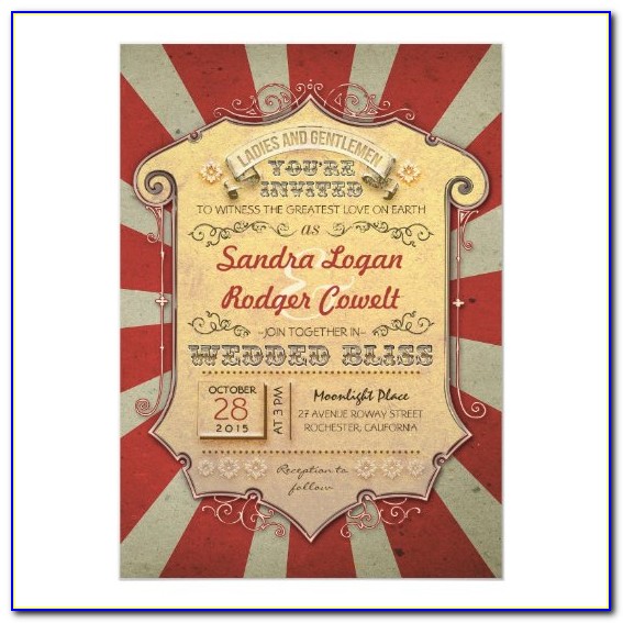 Circus Wedding Invitation Template