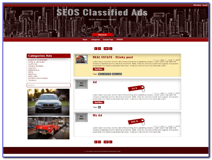 Classified Ads Bootstrap Template Free Download