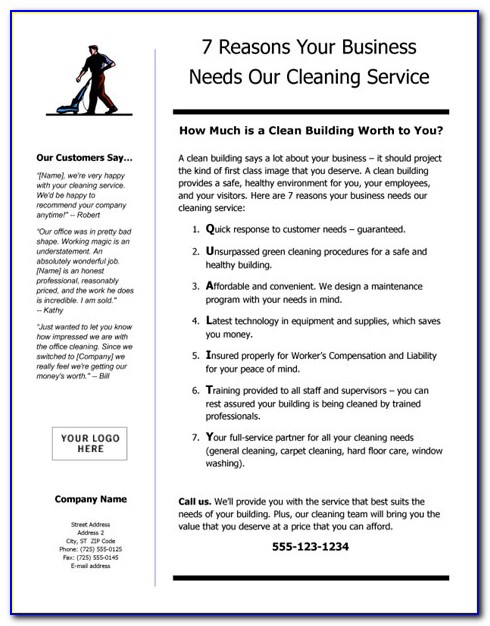 Cleaning Business Flyer Examples