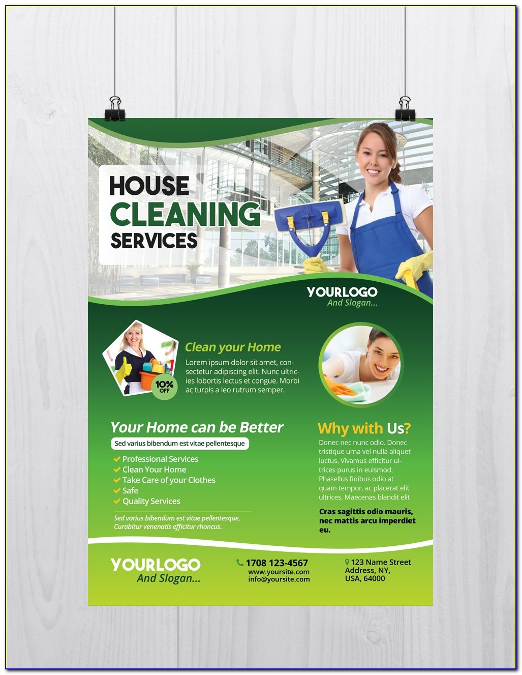 Cleaning Flyer Template Psd