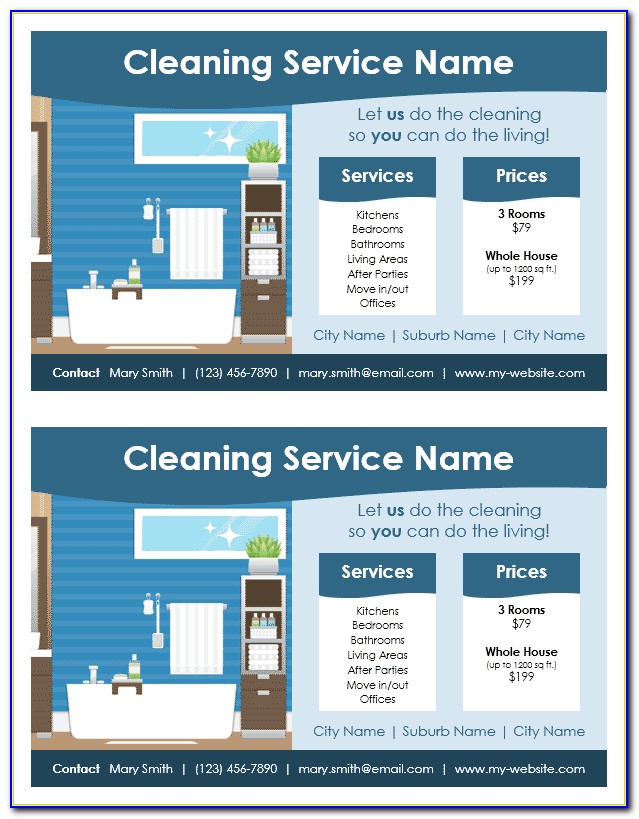 Cleaning Flyer Templates Word