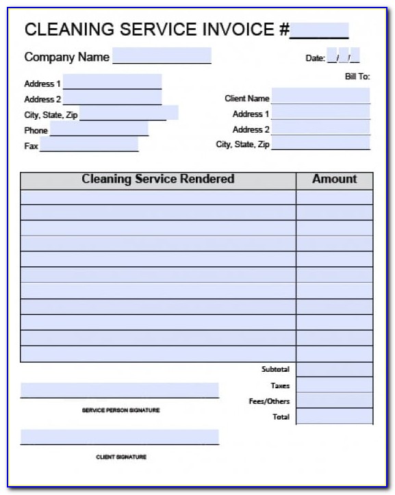 Cleaning Service Agreement Example