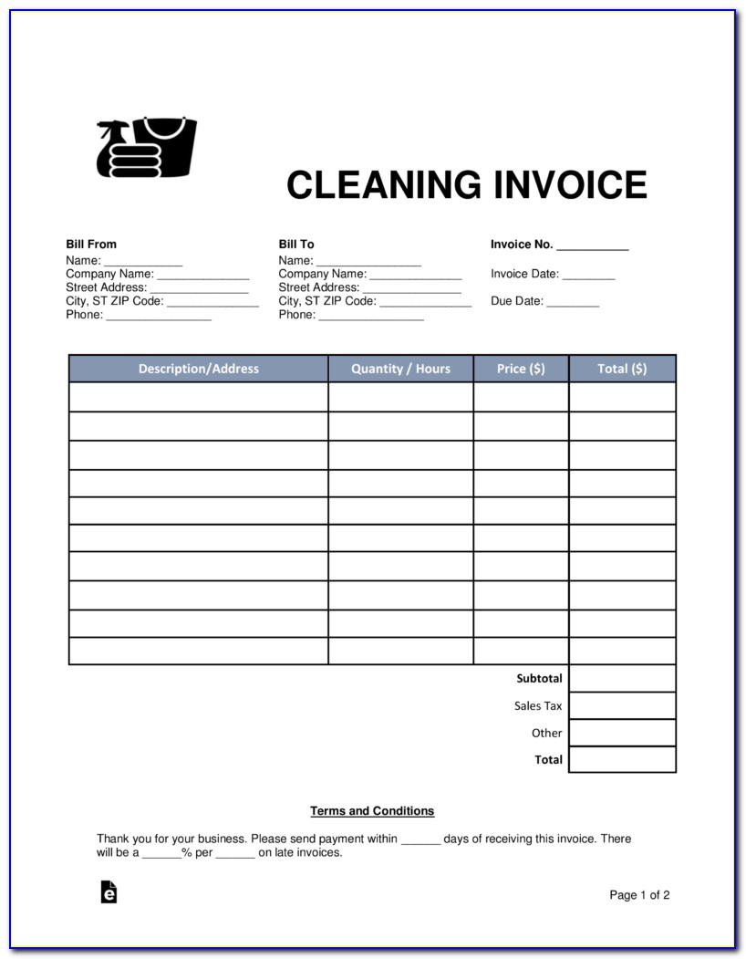Cleaning Service Agreement Template Uk