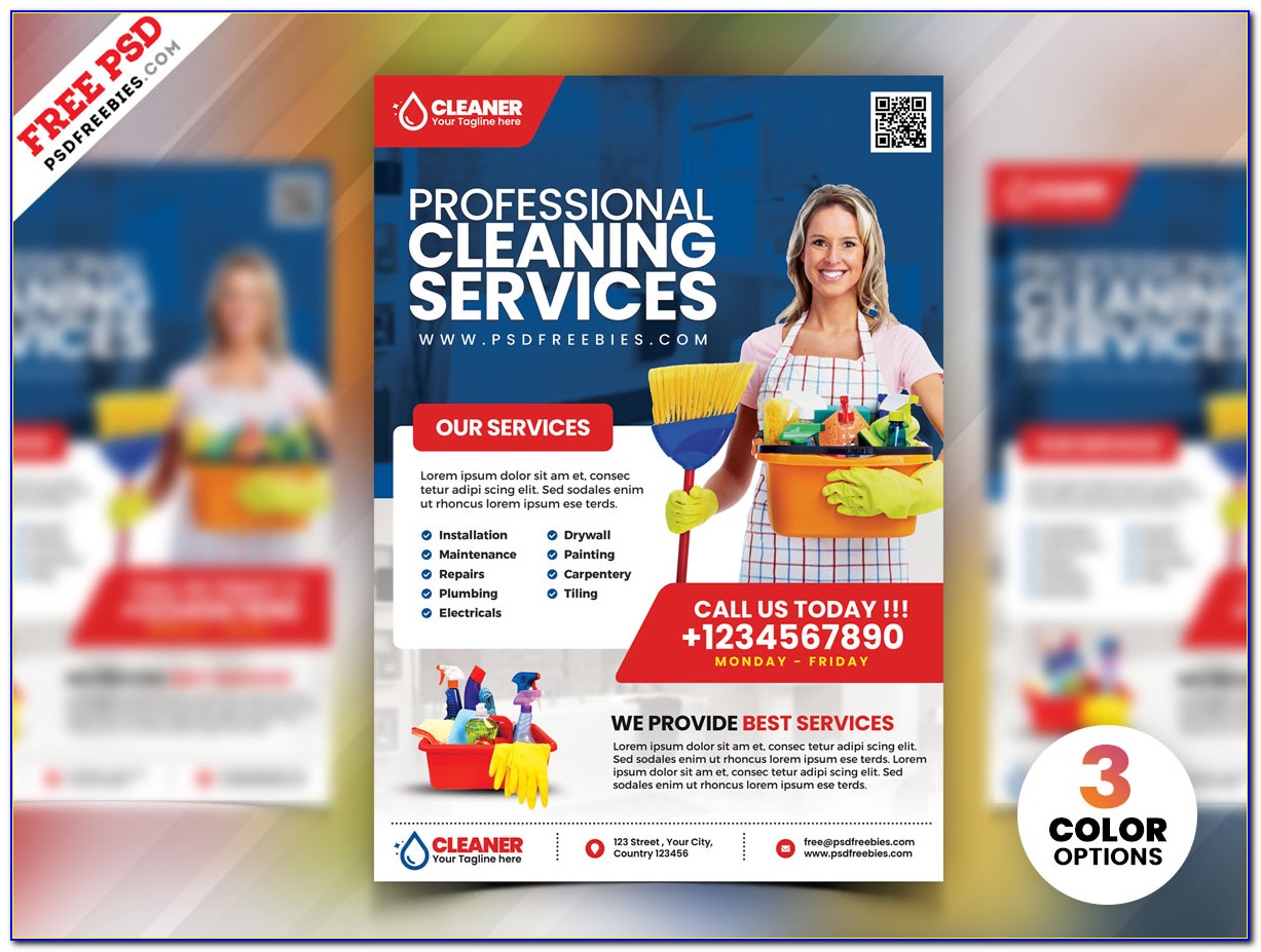Cleaning Service Flyer Template Psd