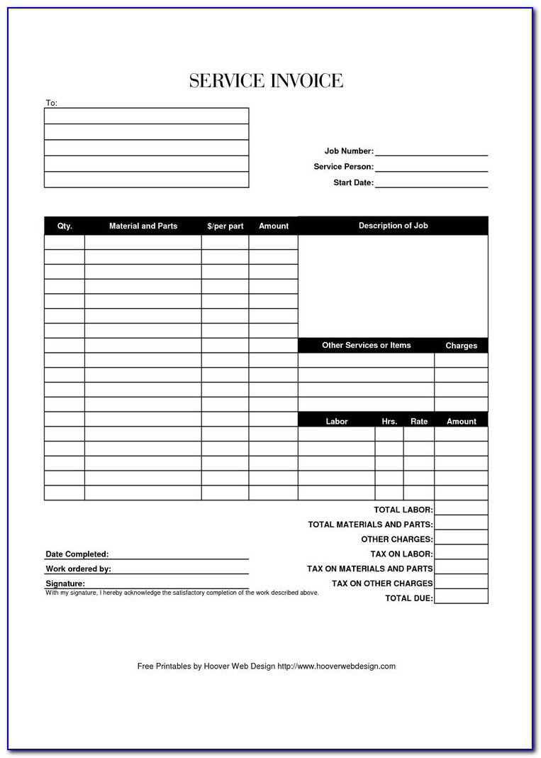 Cleaning Service Invoice Sample