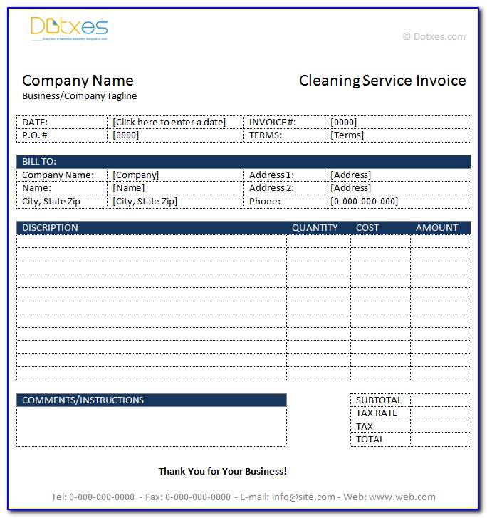 Cleaning Services Agreement Form