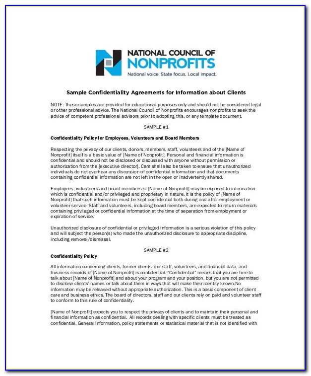 Client Confidentiality Policy Template