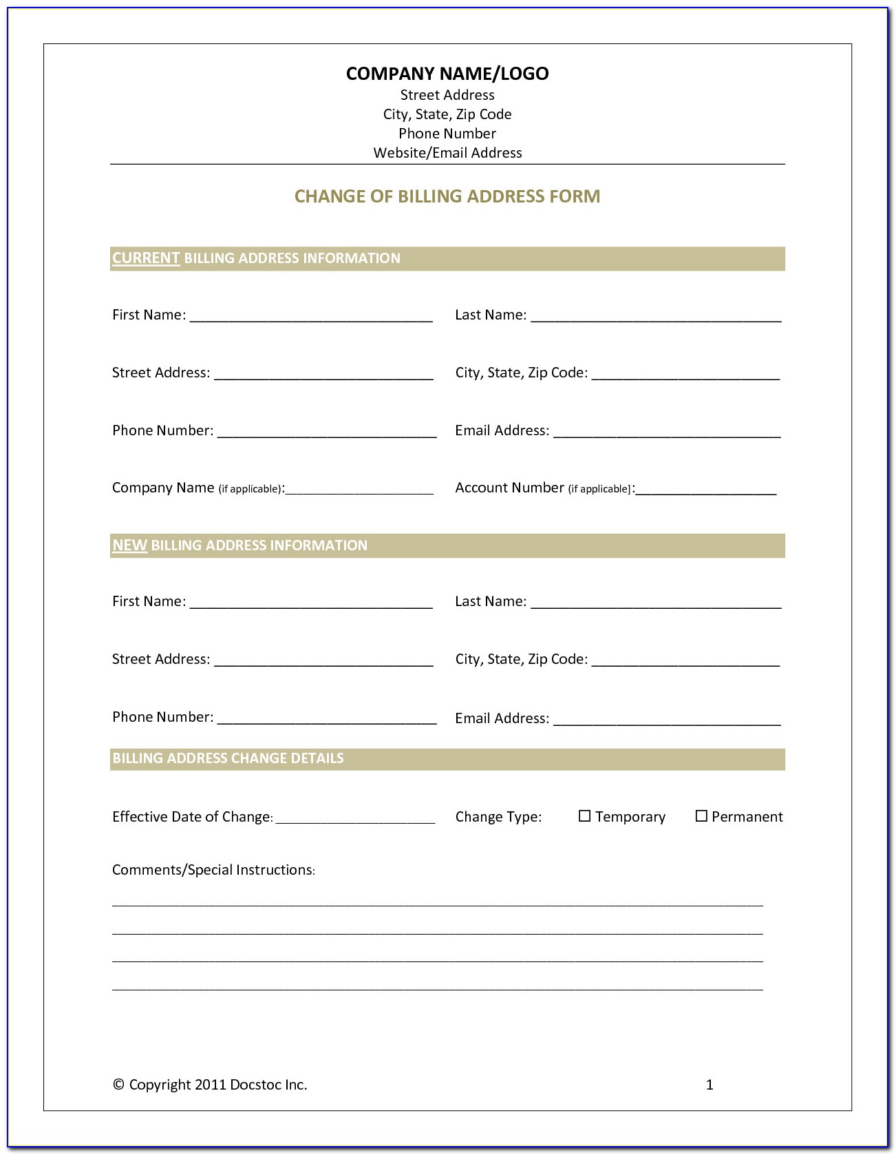 Client Onboarding Document Template