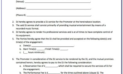 Club Promoter Contract Sample