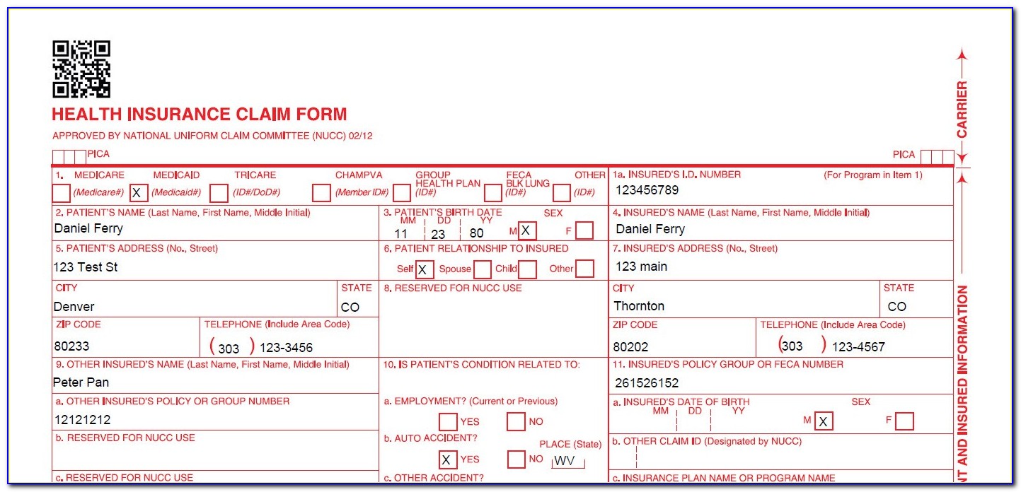 Cms 1500 Form Word Template