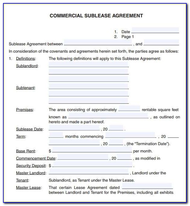 Free Business Lease Agreement Template Word