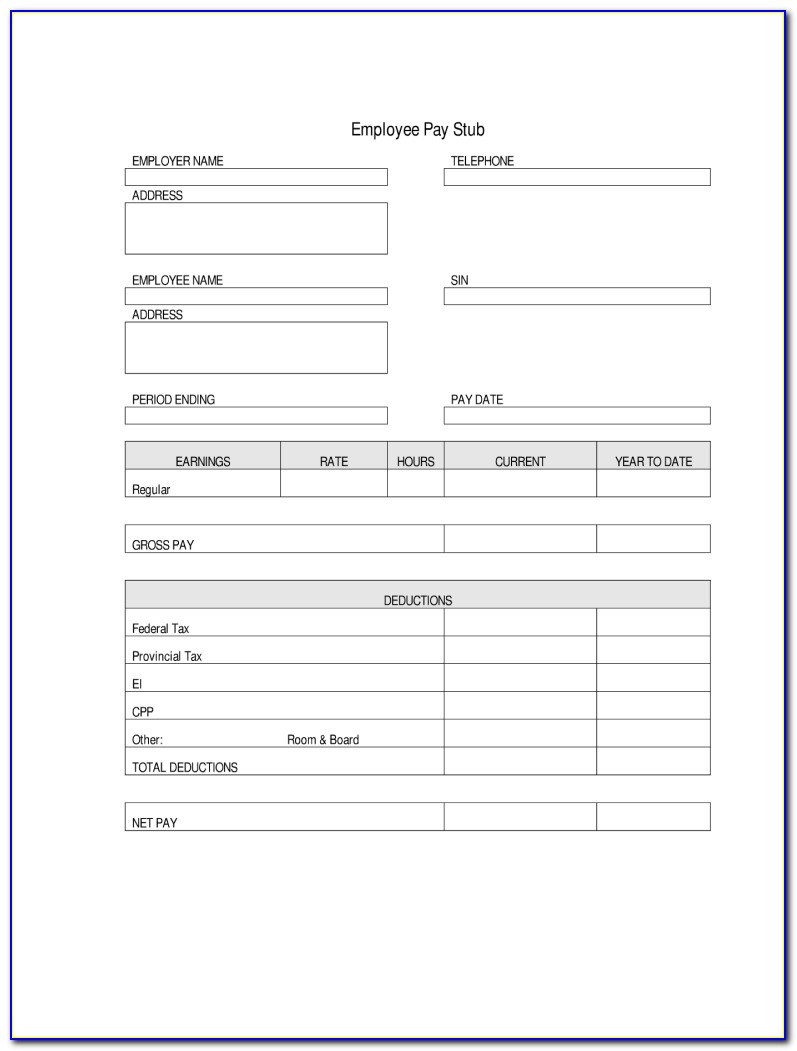 Free Canadian Invoice Template With Hst