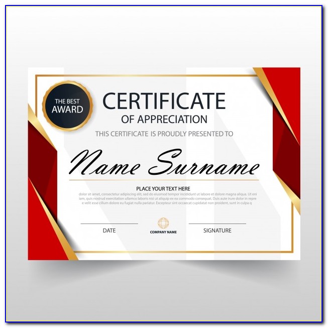 Free Certificate Of Recognition Templates For Word