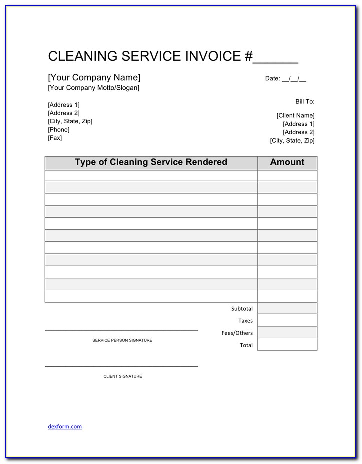 Free Cleaning Service Estimate Form