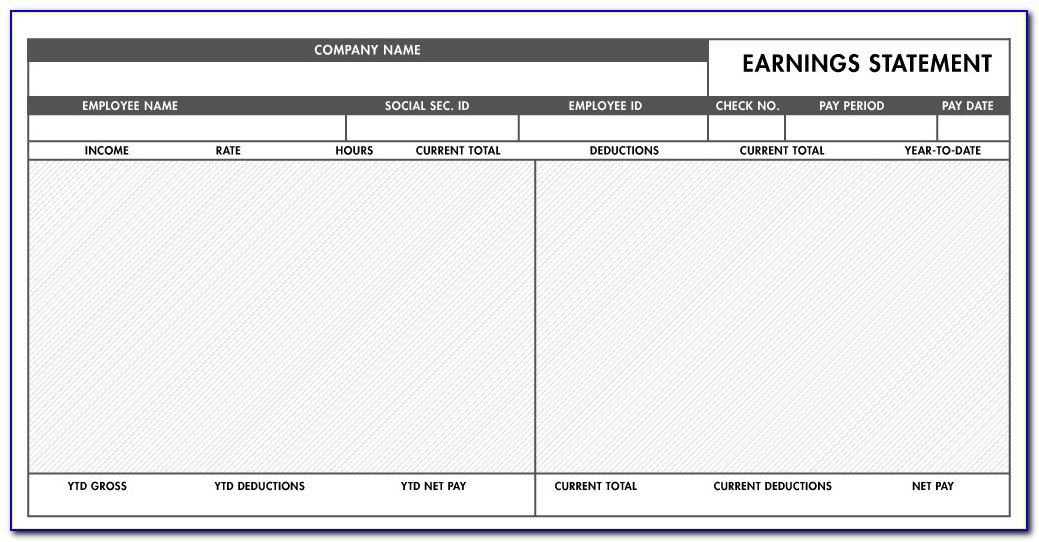 Free Pay Stub Template For 1099 Employee