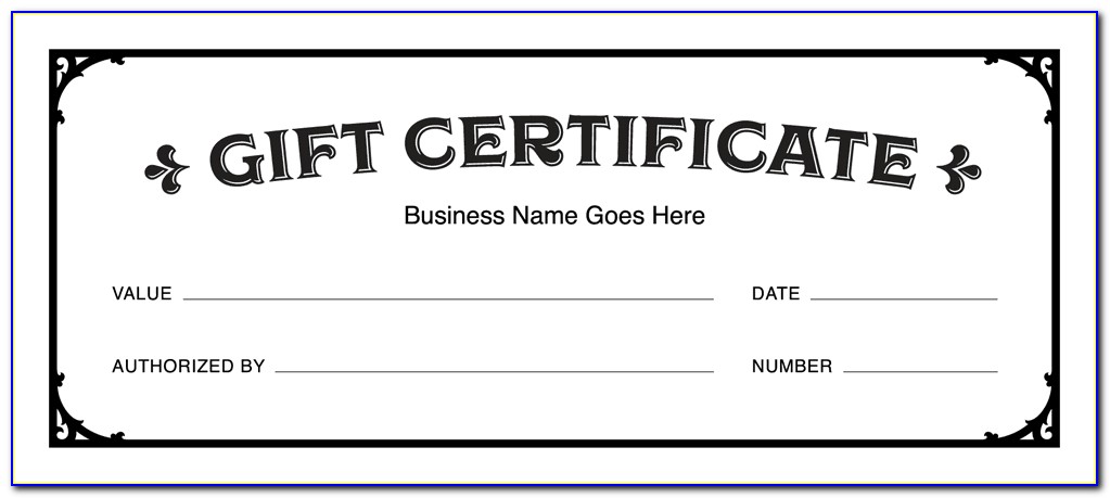 Free Printable Business Gift Certificate Template