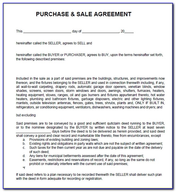 Free Real Estate Buy Sell Agreement Form Montana