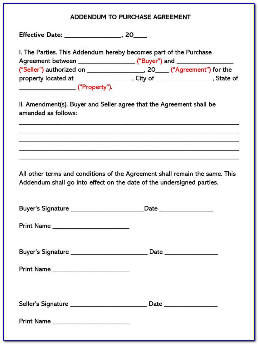 Home Buyer Seller Agreement Form