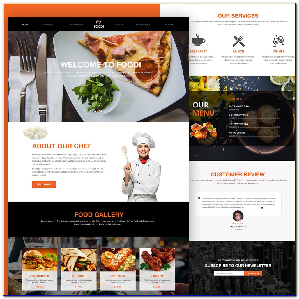 Indian Catering Website Templates Free Download