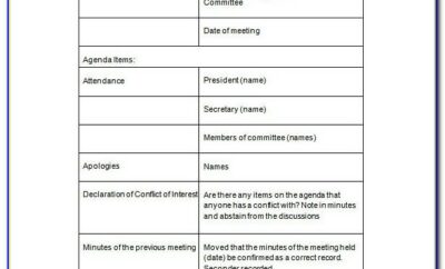 Motorcycle Club Meeting Minutes Template