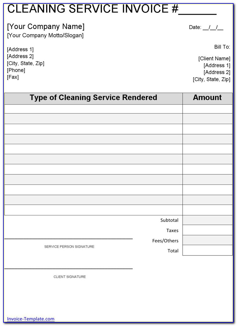 Professional Cleaning Service Checklist Template