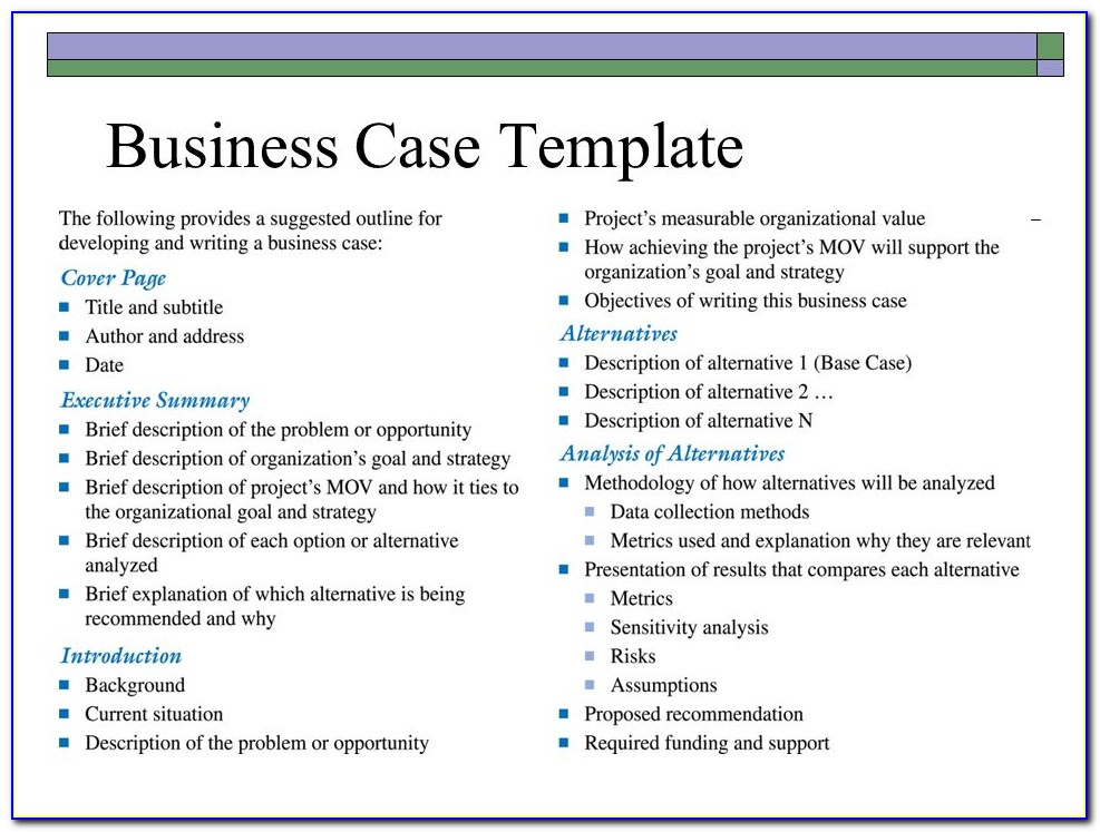 Simple Business Case Example Powerpoint