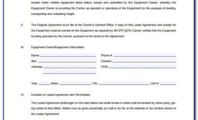 Vehicle Lease Agreement Format India