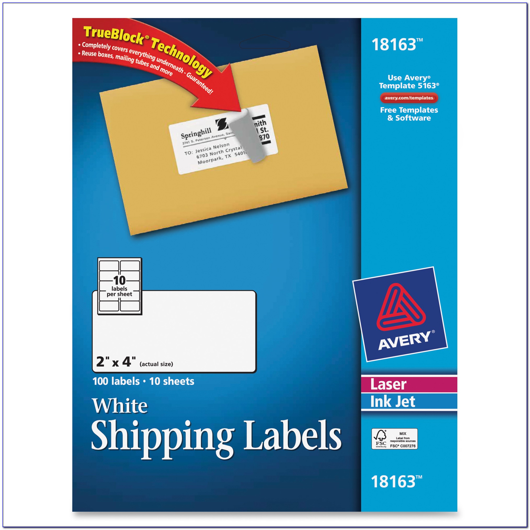 Avery Address Labels Laser 5160 Template