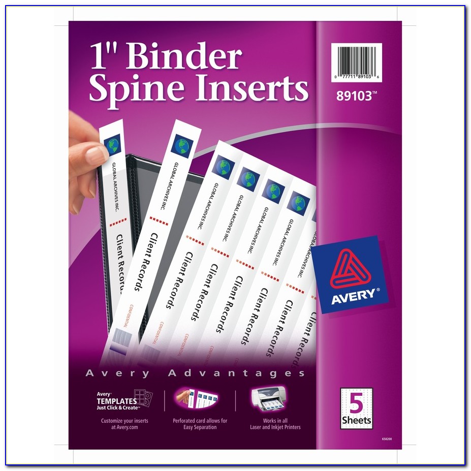 1 Inch Binder Spine Template