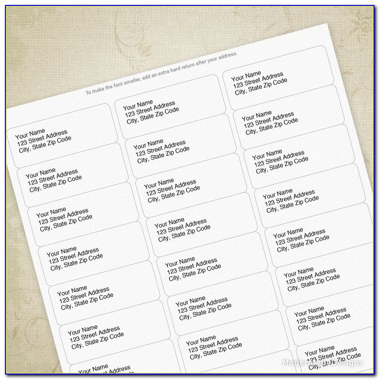 Avery Easy Peel Labels Template 5160