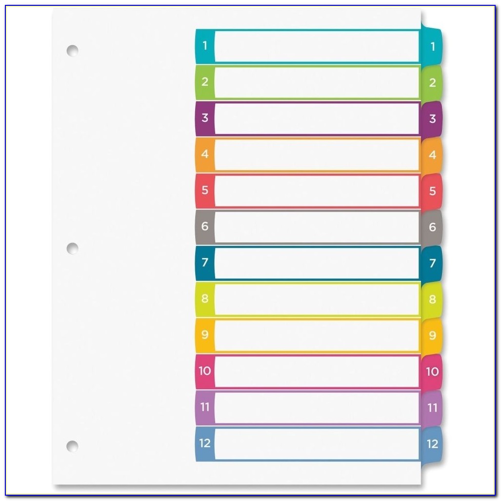 Avery Executive Ready Index Dividers Template