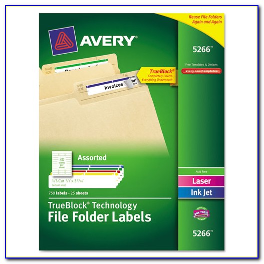 Avery File Folder Label 5266 Template