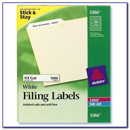 Avery File Folder Labels Template 5203