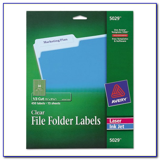 Avery File Folder Template 5230