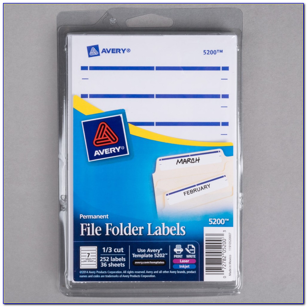 Avery File Folder Template 8066