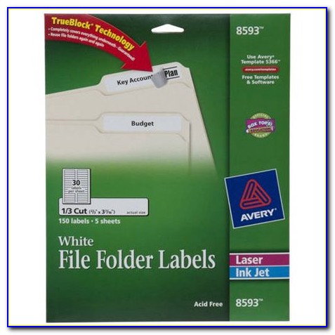 Avery File Folder Template 8593