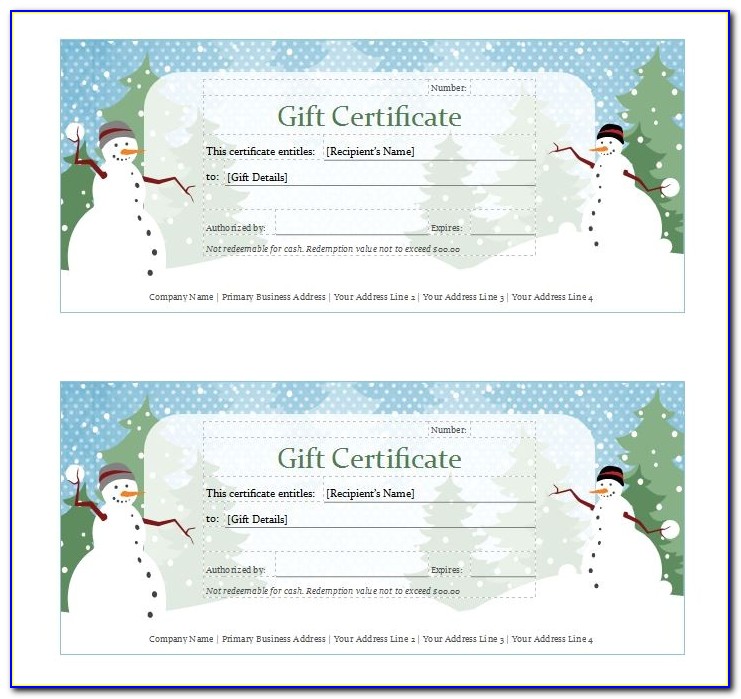 Avery Gift Certificate Template Download